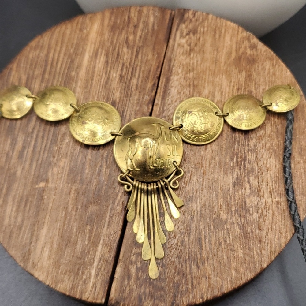 Stunning Peruvian Coin Necklace N3407 - Picture 1 of 5